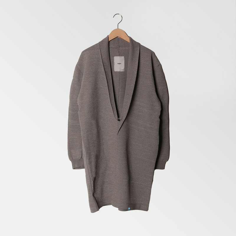 KNITTING LONG CARDIGAN 詳細画像 グレー 1