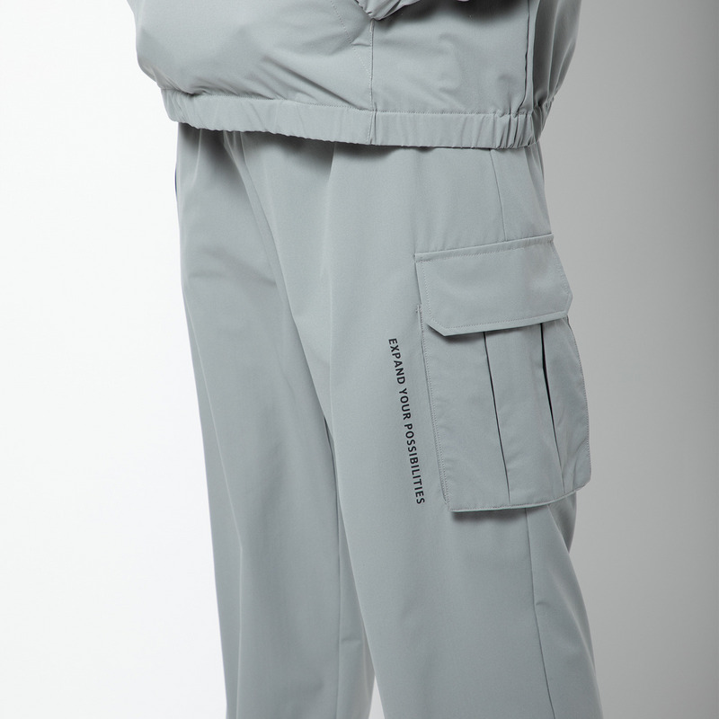 LIGHT WOVEN EASY CARGO PANTS 詳細画像 グレー 9