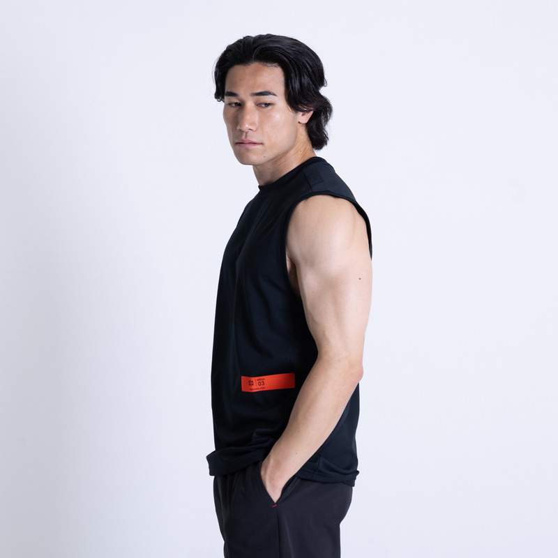 【予約商品】HERO SUIT Muscle TEE 詳細画像 ブラックレッド 2