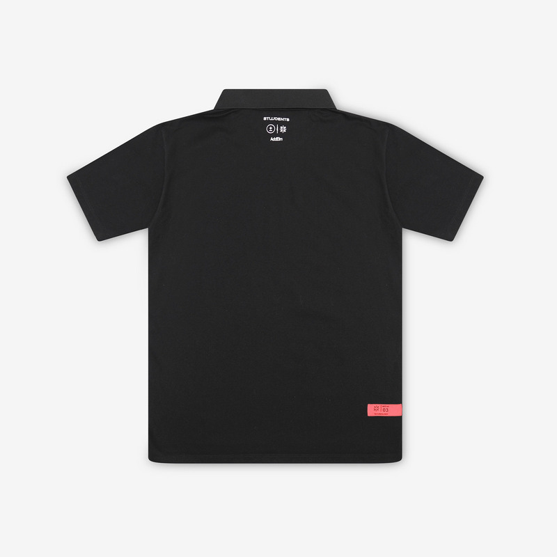 【 AddElm×Students Golf 】CSAG SKIPPER POLO 詳細画像 ブラック 2