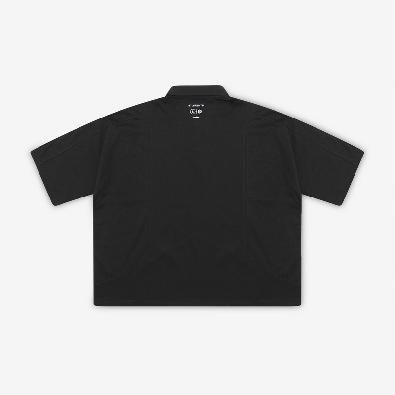 【 AddElm×Students Golf 】CSAG LOOSE BOX POLO 詳細画像 ブラック 2