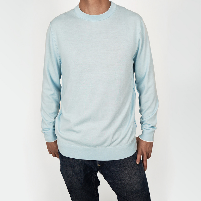 MERINO WOOL SWEATER 詳細画像 ブルー 8
